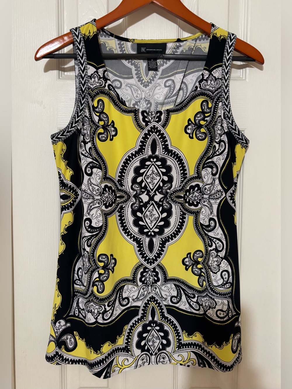 INC International Concepts Paisley Knit Top